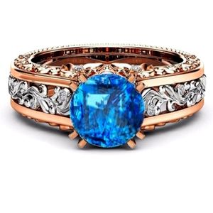 Baroque Style Topaz Zirconia Ring